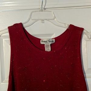 Red party dress